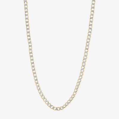 Unisex Adult 10K Gold 26 Inch Curb Chain Necklace