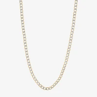 Unisex Adult 10K Gold 26 Inch Curb Chain Necklace