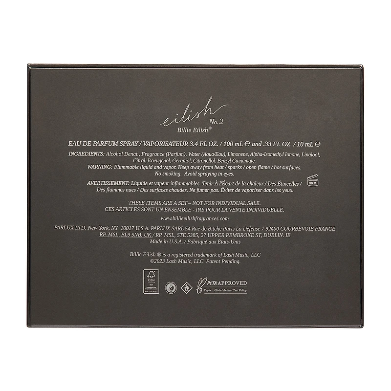 Eilish By Billie Eilish No.2 Eau De Parfum 3.4 Oz 2-Pc Gift Set ($98 Value)