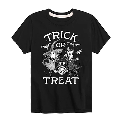 Disney Collection Little & Big Kid Unisex Crew Neck Short Sleeve Regular Fit Nightmare Before Christmas Graphic T-Shirt