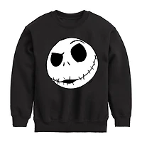 Disney Collection Little & Big Kid Unisex Crew Neck Fleece Long Sleeve Nightmare Before Christmas Sweatshirt