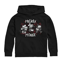 Disney Collection Little & Big Kid Boys Long Sleeve Mickey Mouse Fleece Hoodie