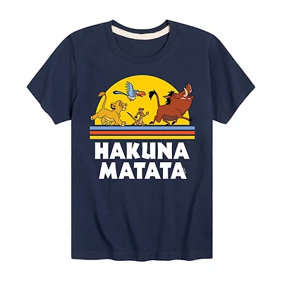 Disney Collection Little & Big Kid Boys Crew Neck Short Sleeve Regular Fit The Lion King Graphic T-Shirt