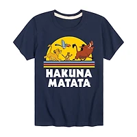 Disney Collection Little & Big Kid Boys Crew Neck Short Sleeve Regular Fit The Lion King Graphic T-Shirt