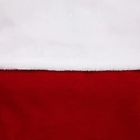 48'' Oversized Red and White Velveteen Santa Claus Belt Buckle Christmas Stocking