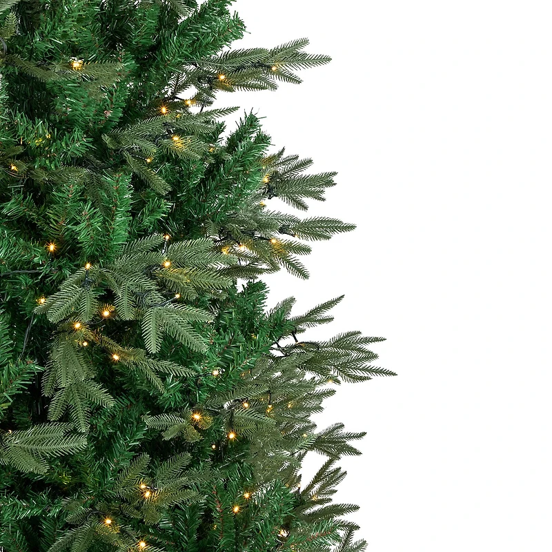 7.5' Pre-Lit Hudson Fir Artificial Christmas Tree Warm White LED Lights