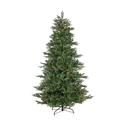 6.5' Pre-Lit Hudson Fir Artificial Christmas Tree Warm White LED Lights