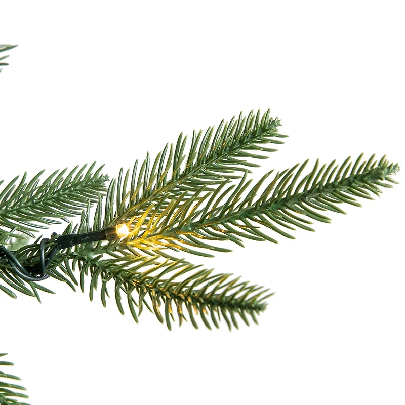 6.5' Pre-Lit Hudson Fir Artificial Christmas Tree Warm White LED Lights