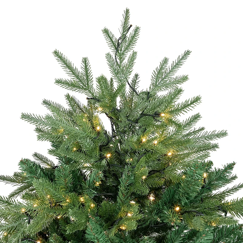 6.5' Pre-Lit Juniper Pine Artificial Christmas Tree Warm White LED Lights