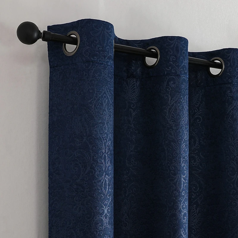 Regal Home Ophelia Grommet Top Blackout Set of 2 Curtain Panel