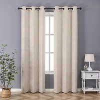 Regal Home Pascal Grommet Top Energy Saving Embossed Blackout Set of 2 Curtain Panel
