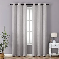 Regal Home Pascal Grommet Top Energy Saving Embossed Blackout Set of 2 Curtain Panel