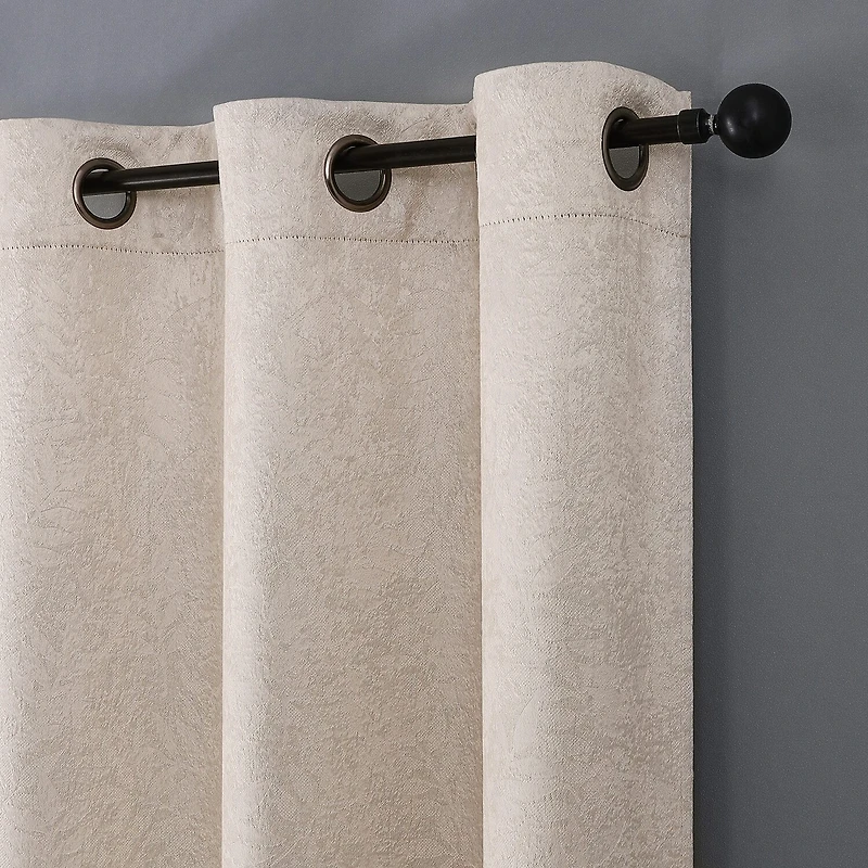 Regal Home Pascal Grommet Top Energy Saving Embossed Blackout Set of 2 Curtain Panel