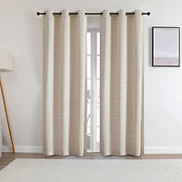 Regal Home Tobias Grommet Top Energy Saving Embossed Blackout Set of 2 Curtain Panel