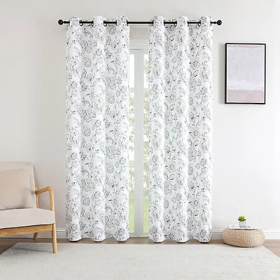 Regal Home Kelvis Printed Grommet Top Energy Saving Blackout Set of 2 Curtain Panel