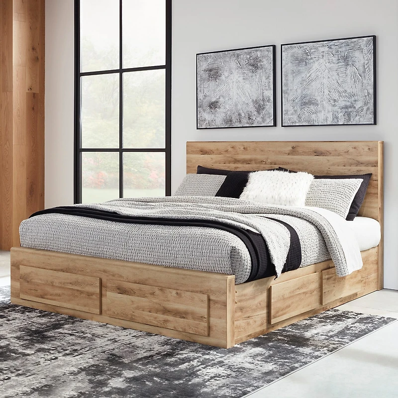 Signature Design by Ashley Hyanna Panel Bed with Side Storage Drawers