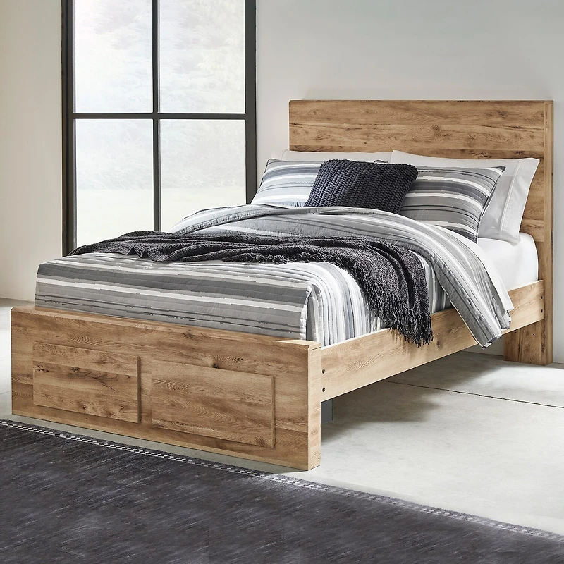 Signature Design by Ashley Hyanna Panel Bed with 2 Footboard Storage Drawers