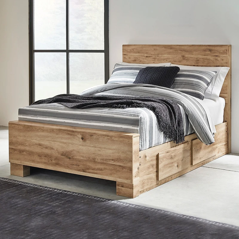 Signature Design by Ashley Hyanna Panel Bed with Side Storage Drawers