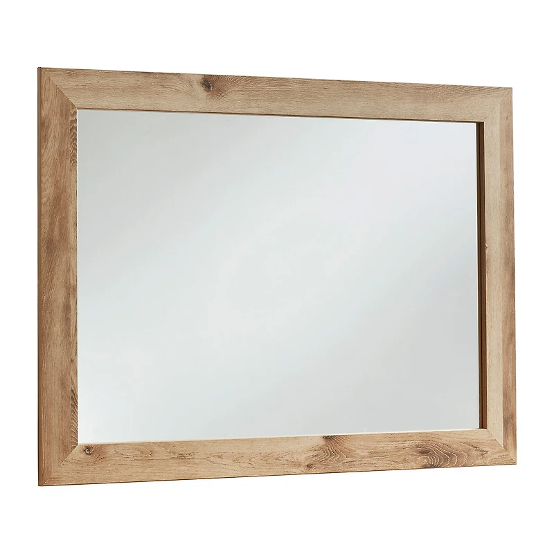 Signature Design by Ashley Hyanna 42" Bedroom Dresser Mirror in Tan Brown