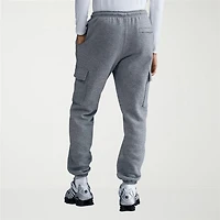 Nike Fleece Mens Cuffed Mid Rise Regular Fit Active Cargo Pant