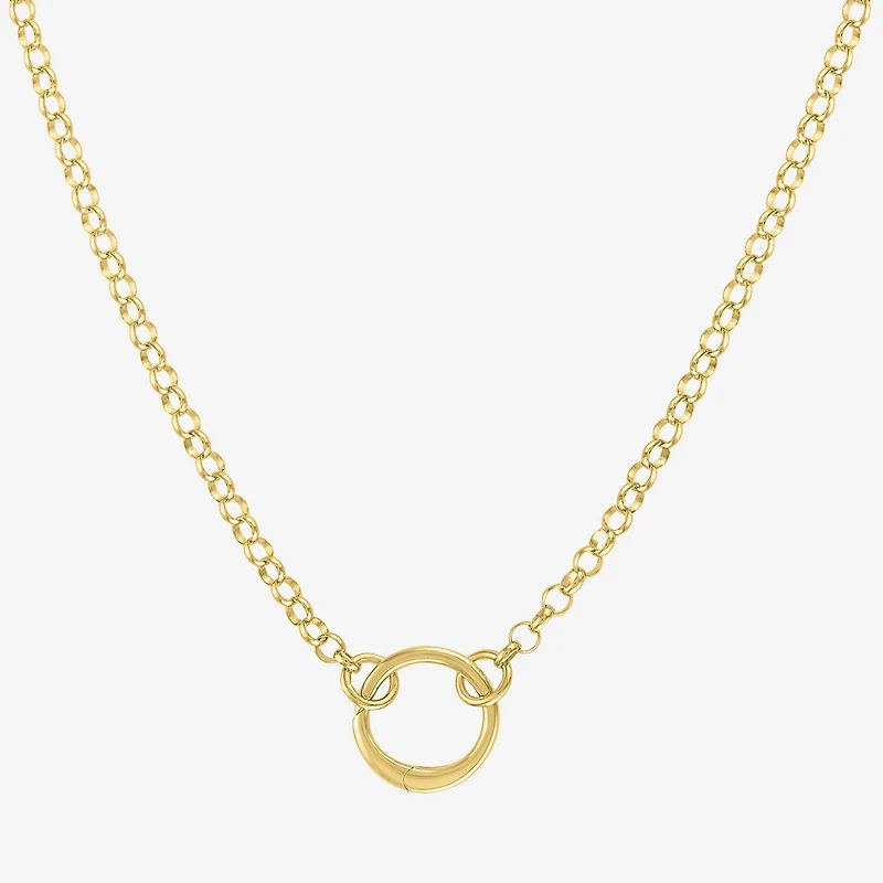 Charmed by Diamond Addiction Womens 14K Gold Over Silver Inch Chain Necklace