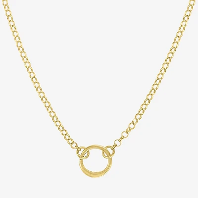 Charmed by Diamond Addiction Womens 14K Gold Over Silver Inch Chain Necklace