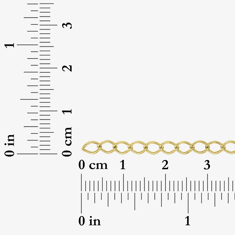 Charmed by Diamond Addiction Womens 14K Gold Over Silver Inch Chain Necklace