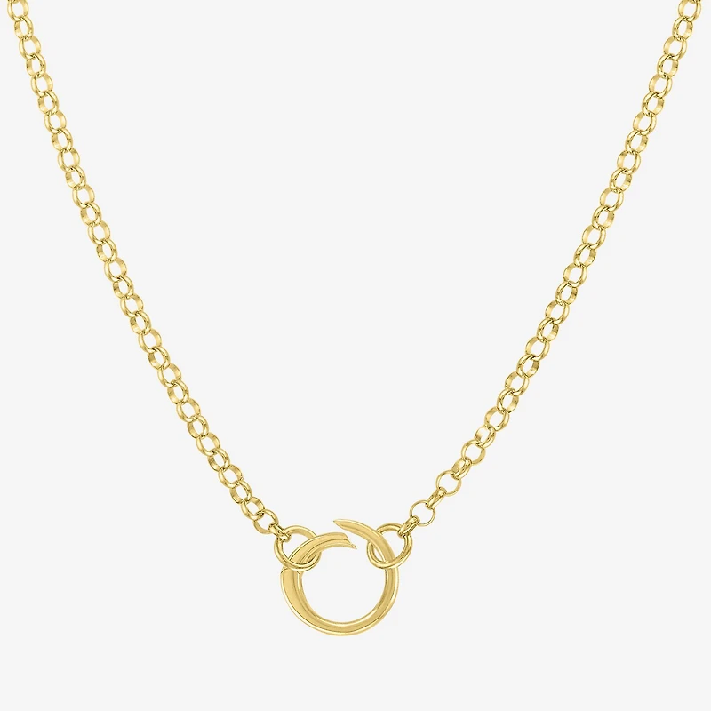 Charmed by Diamond Addiction Womens 14K Gold Over Silver Inch Chain Necklace