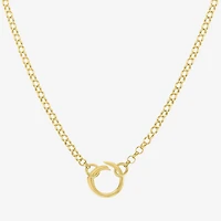 Charmed by Diamond Addiction Womens 14K Gold Over Silver Inch Chain Necklace