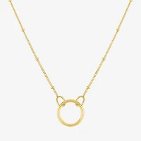 Charmed by Diamond Addiction Womens 14K Gold Over Silver 17 Inch Chain Necklace