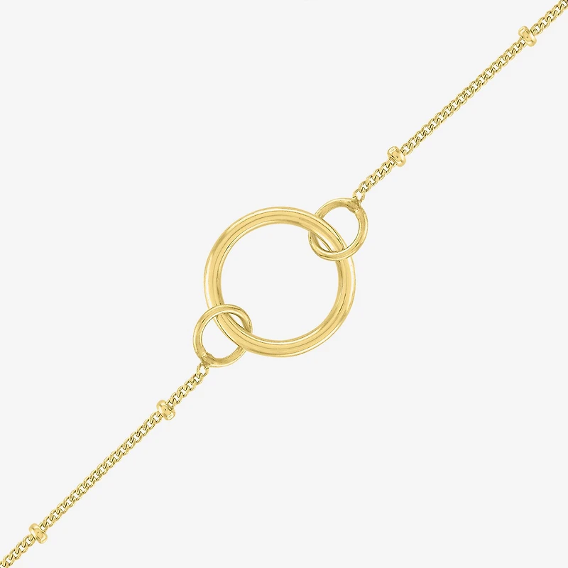 Charmed by Diamond Addiction Womens 14K Gold Over Silver 17 Inch Chain Necklace