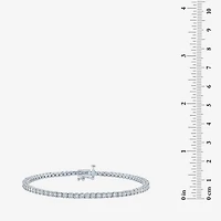 G-H / Si2-I1) Womens 1 CT. T.W. Lab Grown White Diamond Pure Silver Over Brass 7.25 Inch Tennis Bracelet