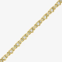 G-H / Si2-I1) Womens 1/ CT. T.W. Lab Grown White Diamond 14K Gold Over Brass 7.25 Inch Tennis Bracelet