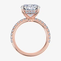 Signature By Modern Bride (F-G / Vs2-Si1) Womens 2 1/ CT. T.W. Lab Grown White Diamond 10K Gold Cushion Side Stone Engagement Ring