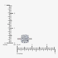 Signature By Modern Bride (F-G / Vs2-Si1) Womens 2 1/ CT. T.W. Lab Grown White Diamond 10K Gold Cushion Side Stone Engagement Ring