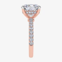 Signature By Modern Bride (F-G / Vs2-Si1) Womens 2 1/ CT. T.W. Lab Grown White Diamond 10K Gold Cushion Side Stone Engagement Ring
