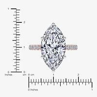 Signature By Modern Bride (F-G / Vs2-Si1) Womens 1/2 CT. T.W. Lab Grown White Diamond 10K Gold Marquise Side Stone Engagement Ring