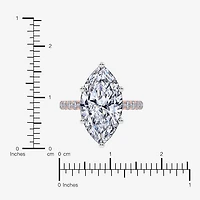 Signature By Modern Bride (F-G / Vs2-Si1) Womens 3 1/2 CT. T.W Lab Grown White Diamond 10K Gold Marquise Side Stone Engagement Ring