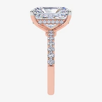 Signature By Modern Bride (F-G / Vs2-Si1) Womens 3 1/2 CT. T.W Lab Grown White Diamond 10K Gold Rectangular Side Stone Engagement Ring