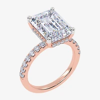 Signature By Modern Bride (F-G / Vs2-Si1) Womens 3 1/2 CT. T.W Lab Grown White Diamond 14K Gold Side Stone Engagement Ring