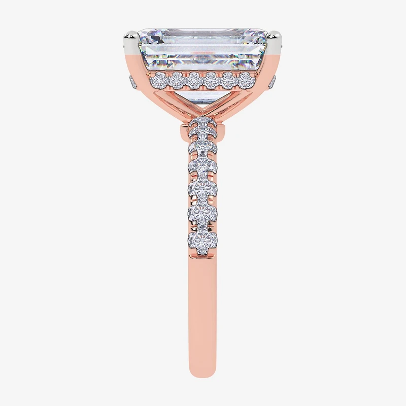 Signature By Modern Bride (F-G / Vs2-Si1) Womens 3 1/2 CT. T.W Lab Grown White Diamond 14K Gold Side Stone Engagement Ring