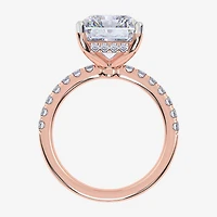 Signature By Modern Bride (F-G / Vs2-Si1) Womens 2 1/4 CT. T.W. Lab Grown White Diamond 10K Gold Rectangular Side Stone Engagement Ring
