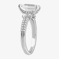 (F / Si2) Womens 2 1/3 CT. T.W. Lab Grown White Diamond 10K Gold Side Stone 3-Stone Engagement Ring