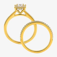 Surrounded by Love (H / I1-I2) Womens 3/4 CT. T.W. Lab Grown White Diamond Sterling Silver Halo Bridal Set
