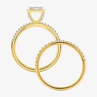 Surrounded by Love (H / I1-I2) Womens 5/8 CT. T.W. Lab Grown White Diamond Sterling Silver Side Stone Bridal Set