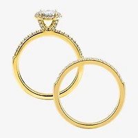 Surrounded by Love (H / I1-I2) Womens 5/8 CT. T.W. Lab Grown White Diamond Sterling Silver Round Side Stone Bridal Set