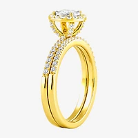 Surrounded by Love (H / I1-I2) Womens 5/8 CT. T.W. Lab Grown White Diamond Sterling Silver Round Side Stone Bridal Set