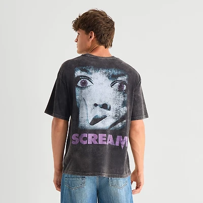 Scream Mens Crew Neck Short Sleeve Boxy Fit Graphic T-Shirt