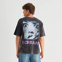 Scream Mens Crew Neck Short Sleeve Boxy Fit Graphic T-Shirt
