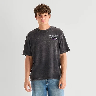 Scream Mens Crew Neck Short Sleeve Boxy Fit Graphic T-Shirt
